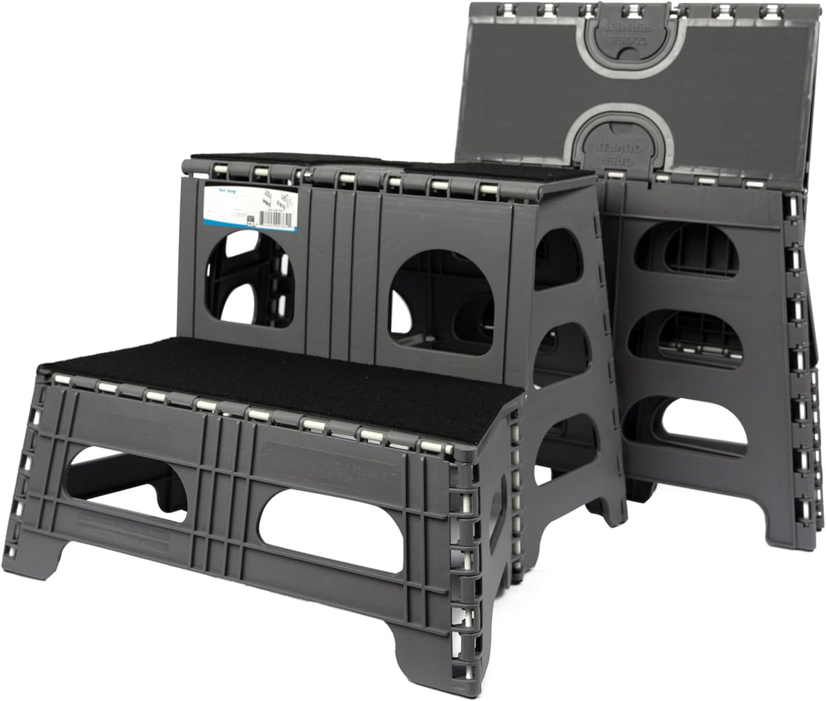 Foldable Dog Stairs, Collapsible Pet Step Ladder, Supports 300lbs