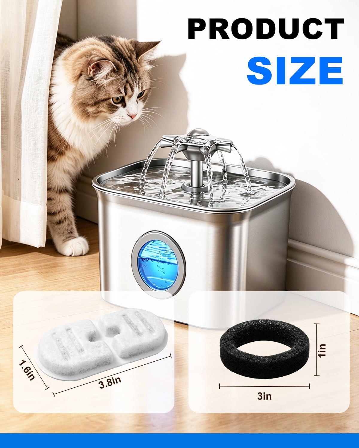 6+6-Pack Cat Water Fountain Filter Compatible with FEELNEEDY FN-W22/FN-W22X