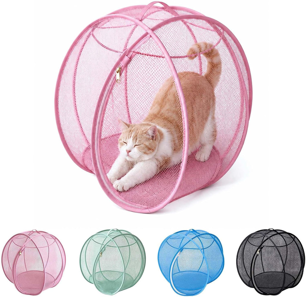 Pop Up Catio Outdoor Cat,Hamster Ball for Cats,360°Panoramic Rolling