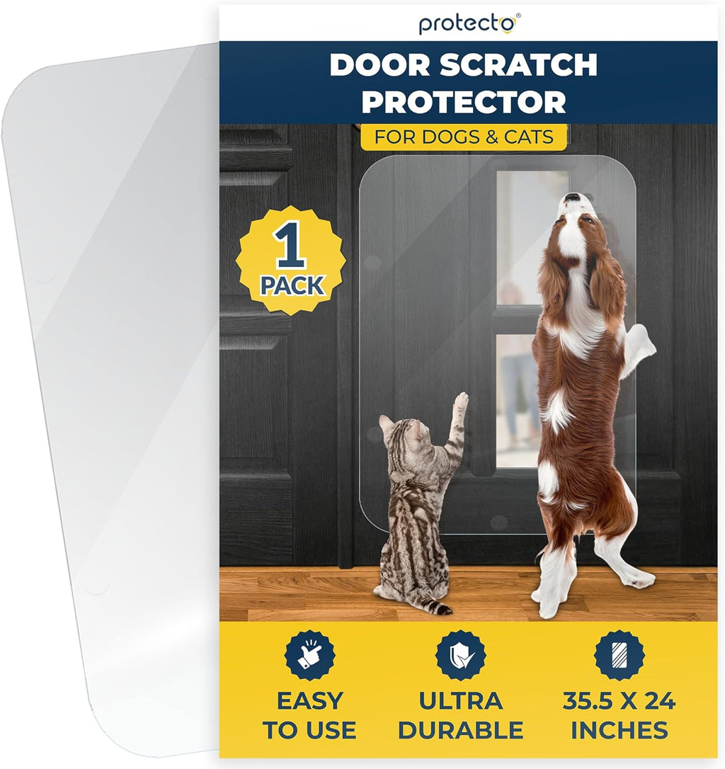 PROTECTO Door Protector from Dog Scratching, 35.5x24 - Door Scratch Guard