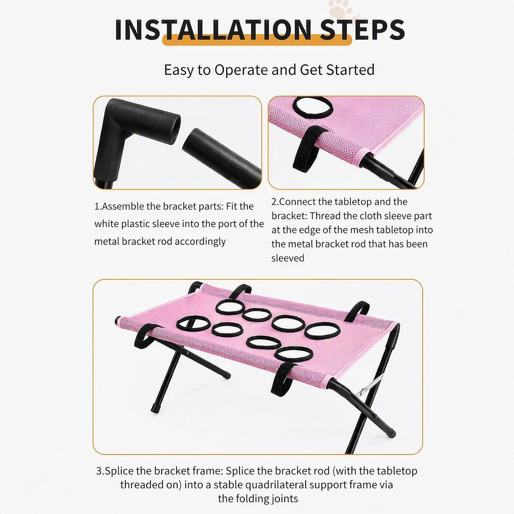 Dog Grooming Hammock for Small Dogs, Foldable Cat Nail Trimming Sling Stand