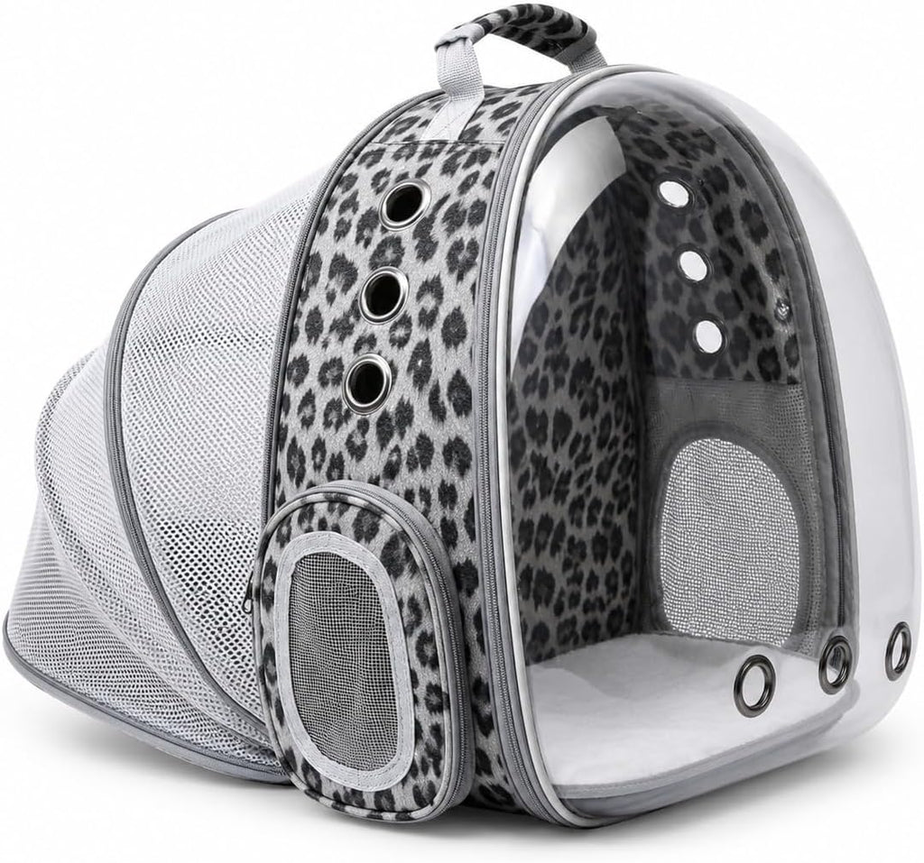 Expandable Cat Carrier Backpack with Bubble Window, Purple