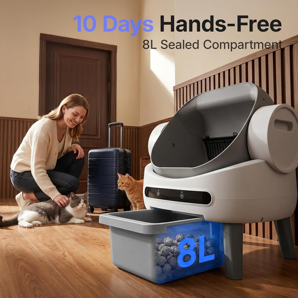 Self Cleaning Litter Box, Automatic Litter Box for Multiple Cats