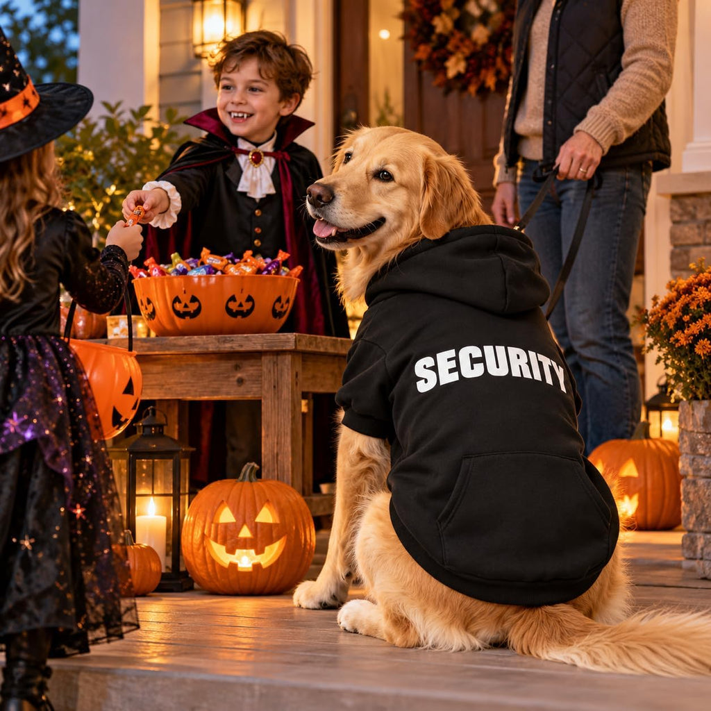 Security Dog Hoodies,Soft & Warm Dog Sweatshirt,X-Large