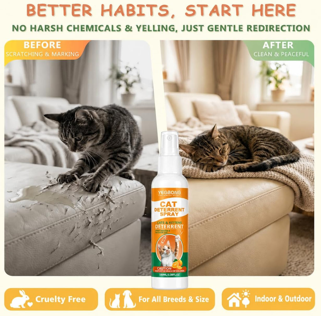Cat Deterrent Spray for Furniture Protection, Anti Scratch & Urine Marking