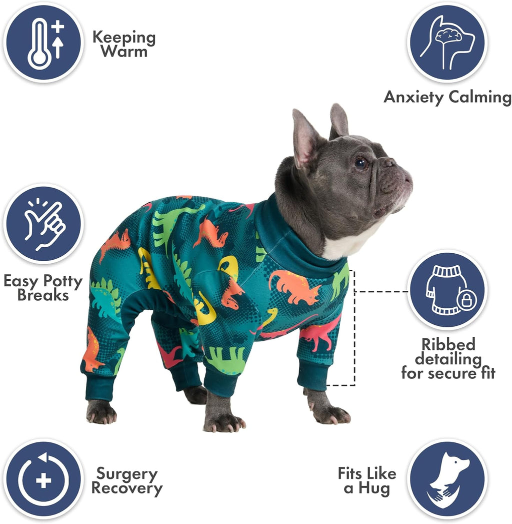 Spark Paws Dog Pajamas Onesie Shirt for S Med Large Breeds - Full Leg PJS
