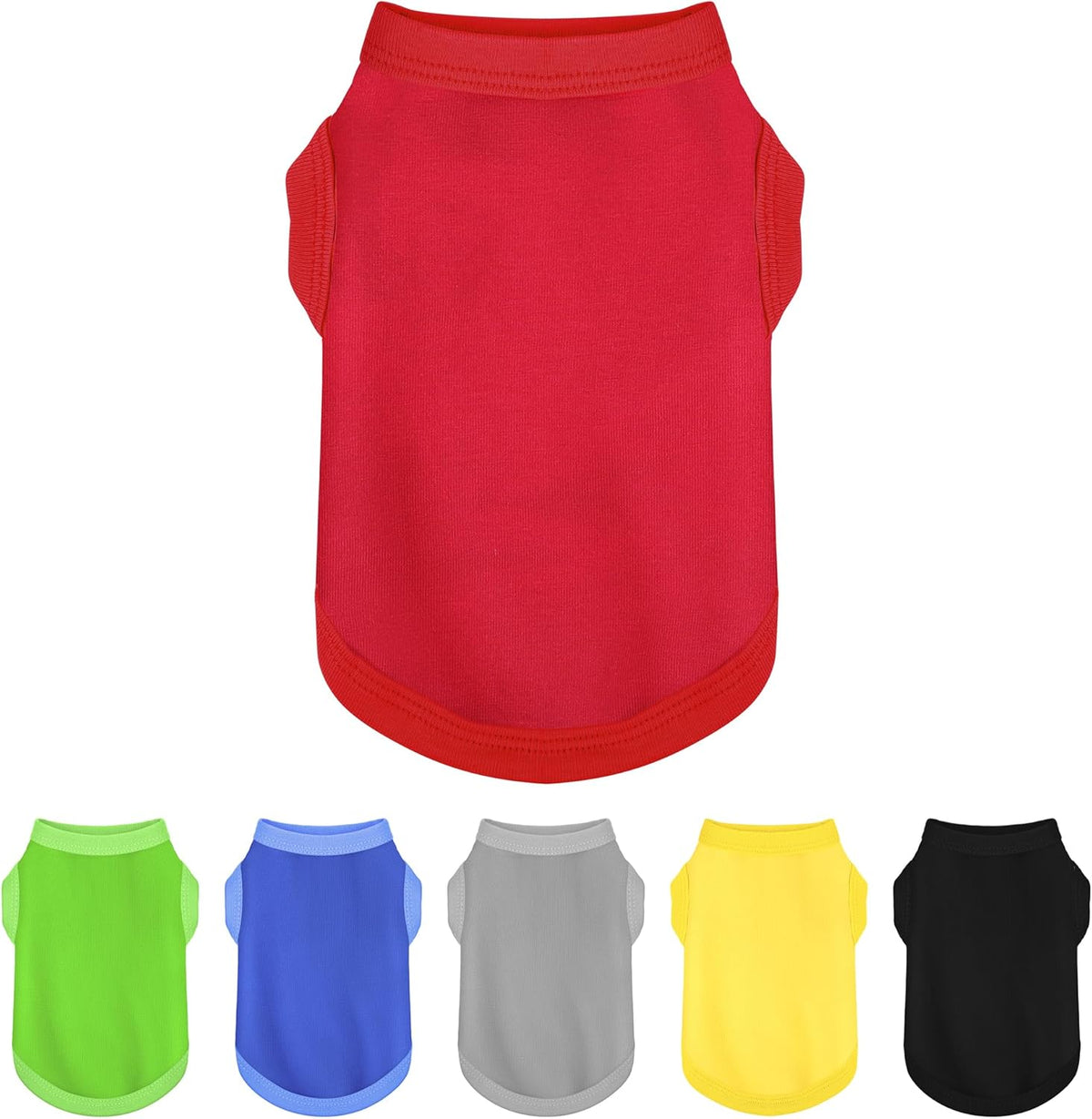 Elevate Your Dog's Fashion Quotient with Colorful and Breathable Sleeveless Cotton Shirts! Perfect Pet Apparel for Small