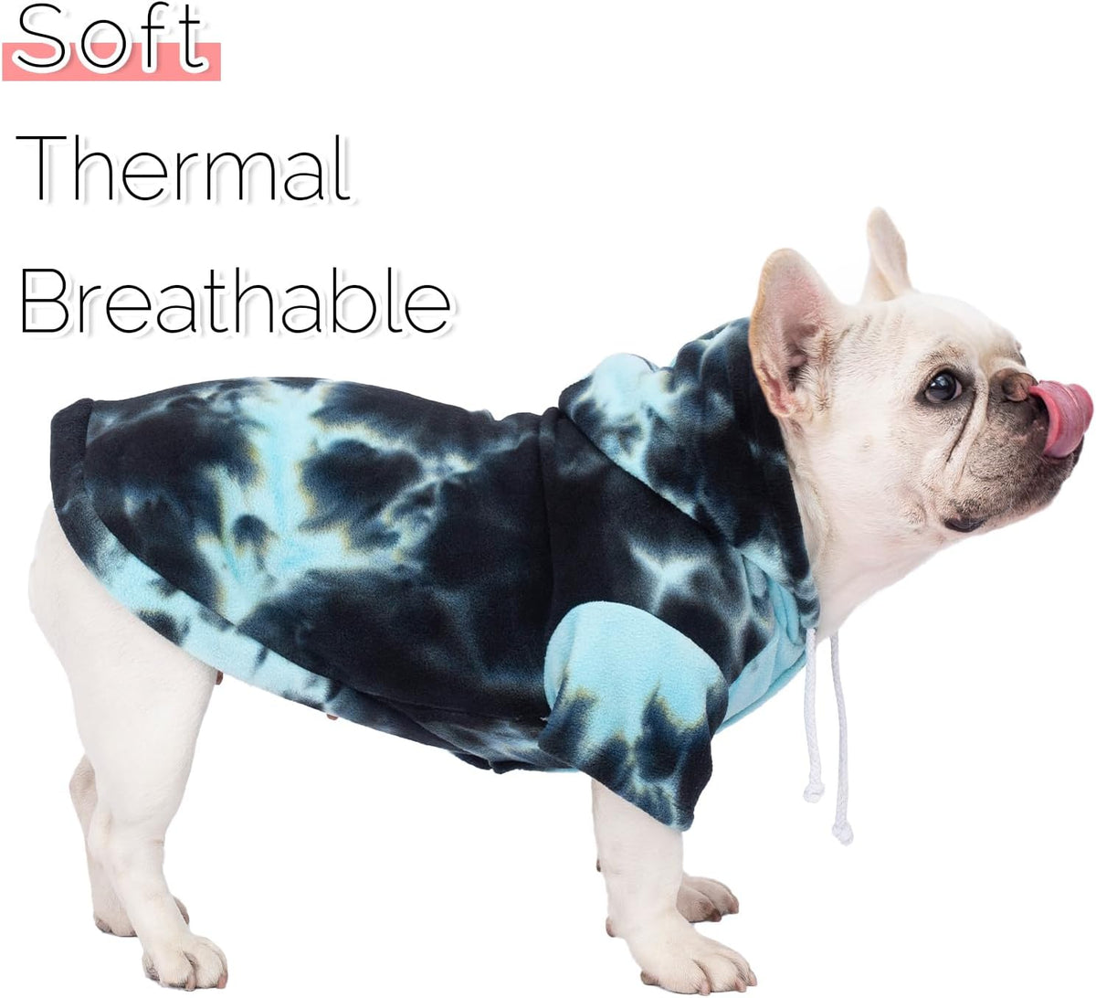 Dog Hoodie Tie Dye Dog Sweatshirt Chic Winter Clothes Ultra-Soft Warm Sweaters for Small Medium Dogs Fashion Pet Clothes