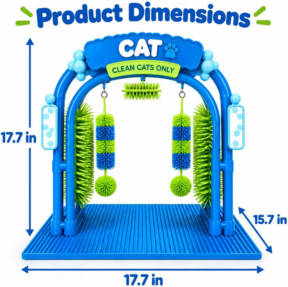 Cat Grooming Wash Station, Self Grooming Arch Scratcher，1 Pcs