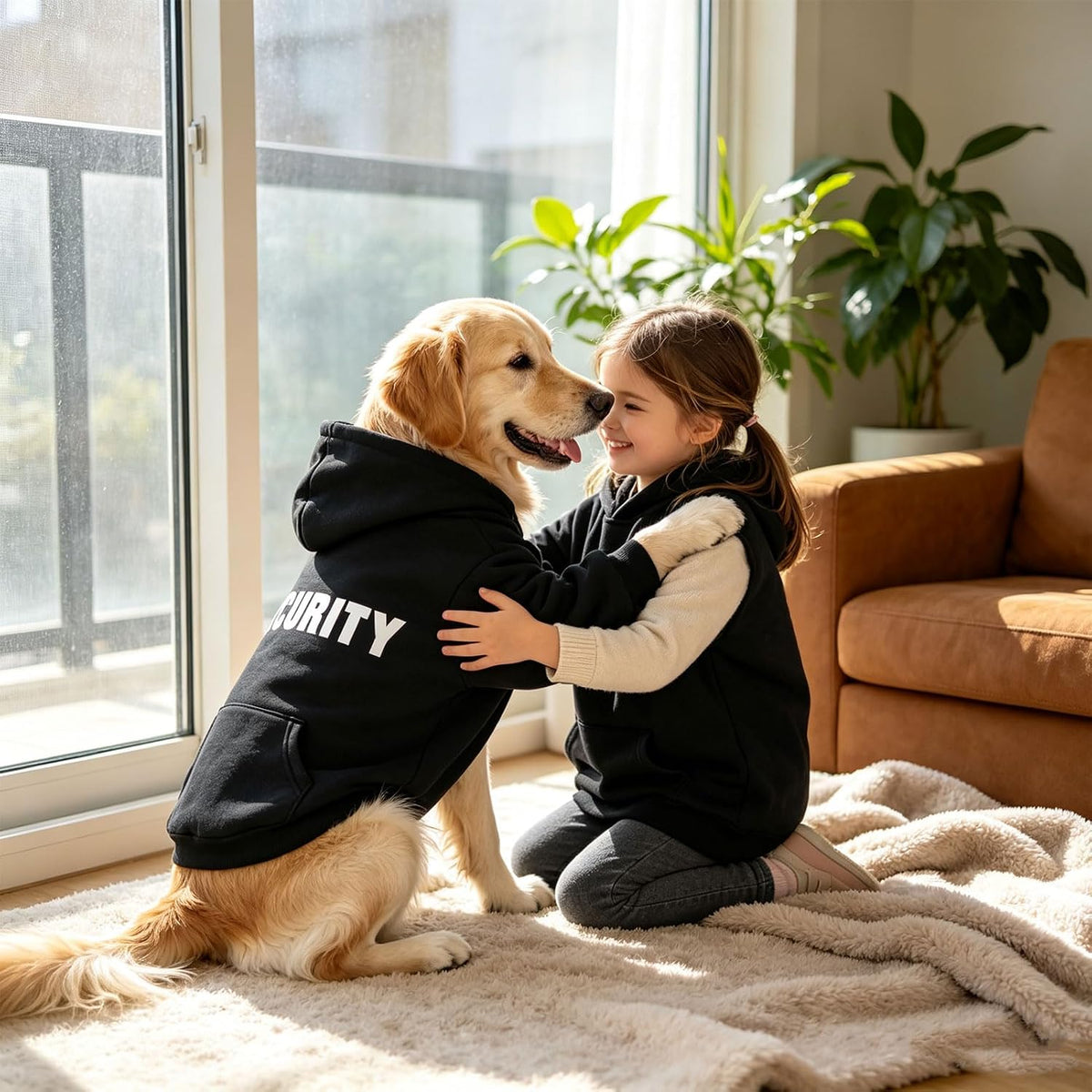 Security Dog Hoodies,Soft & Warm Dog Sweatshirt,X-Large