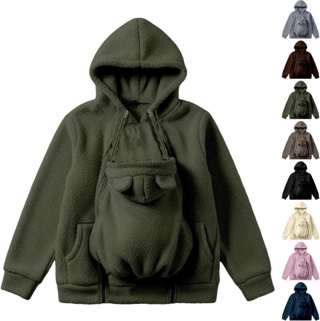 Hoodie With Baby Pouch, Baby Pouch Holder, Cat Dog Hoodie With Pet Pouch