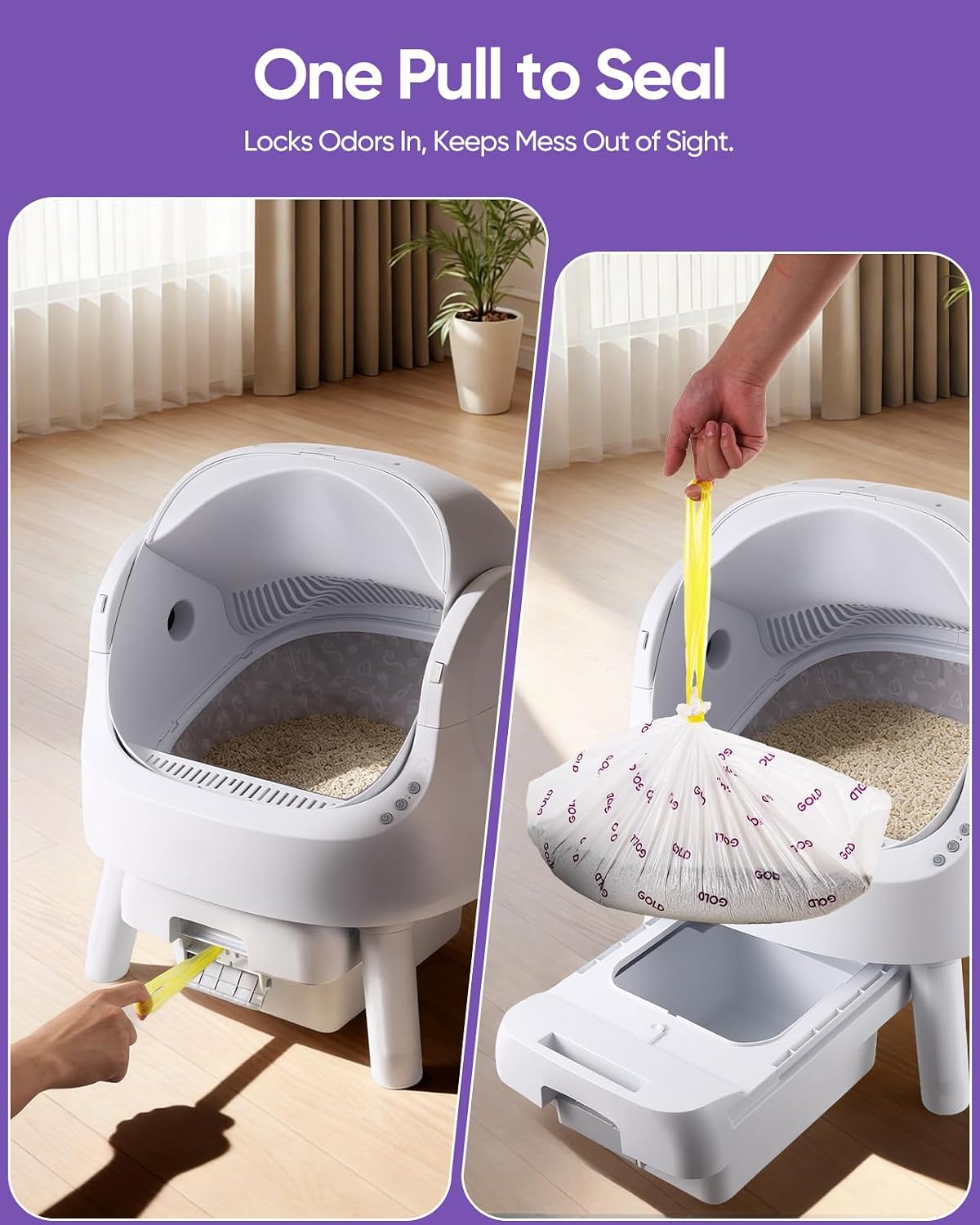 180 Count Automatic Cat Litter Bags for Pet Pivot 11/12