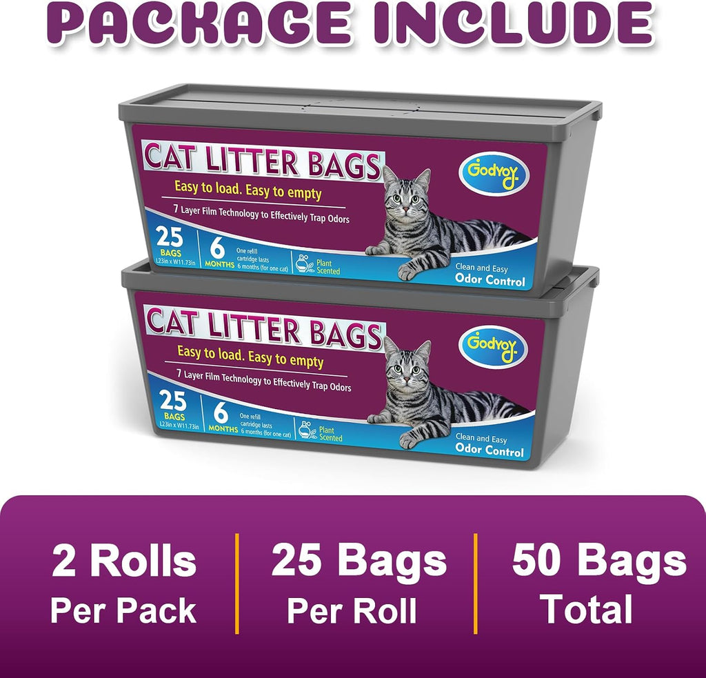 Cat Litter Refill Bags Compatible with Genie Easy Roll Litter Bin