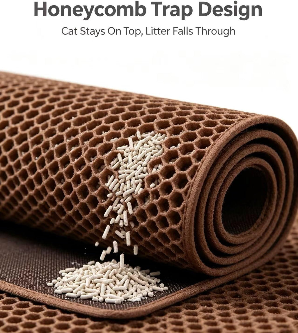 Double‑Layer Honeycomb Cat Litter Trapping Mat