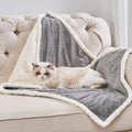 Pet Blankets for Cats - Waterproof Cat Blanket Washable - Sherpa Fleece Puppy Blanket, Soft Plush Reversible Throw Prote