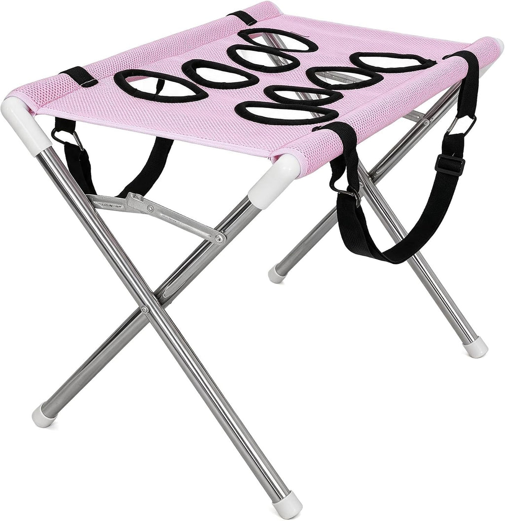 Pet Grooming Hammock with Stand, Foldable Bathing Sling for Small Dogs Cats