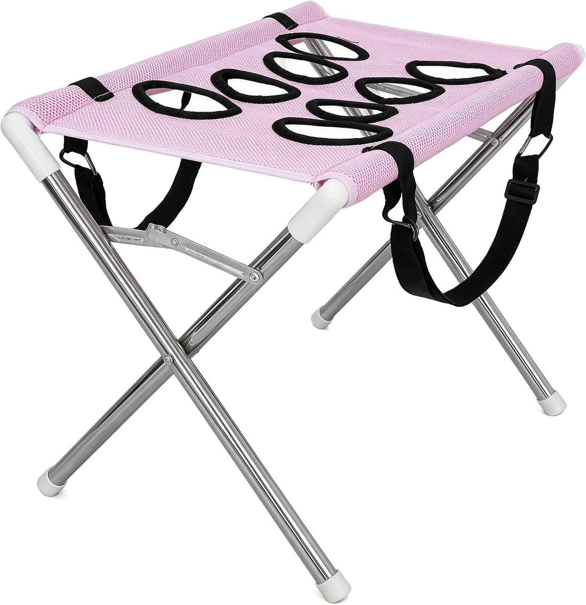 Pet Grooming Hammock with Stand, Foldable Bathing Sling for Small Dogs Cats