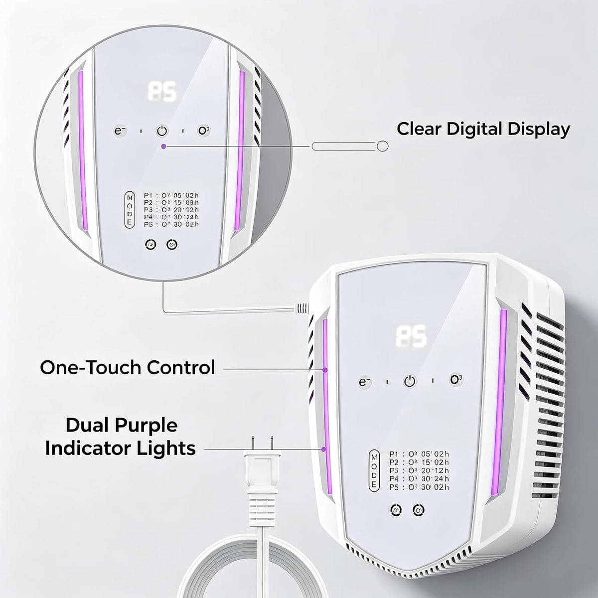 Cat Litter Deodorizer Air Purifier Ozone Odor Eliminator for Home