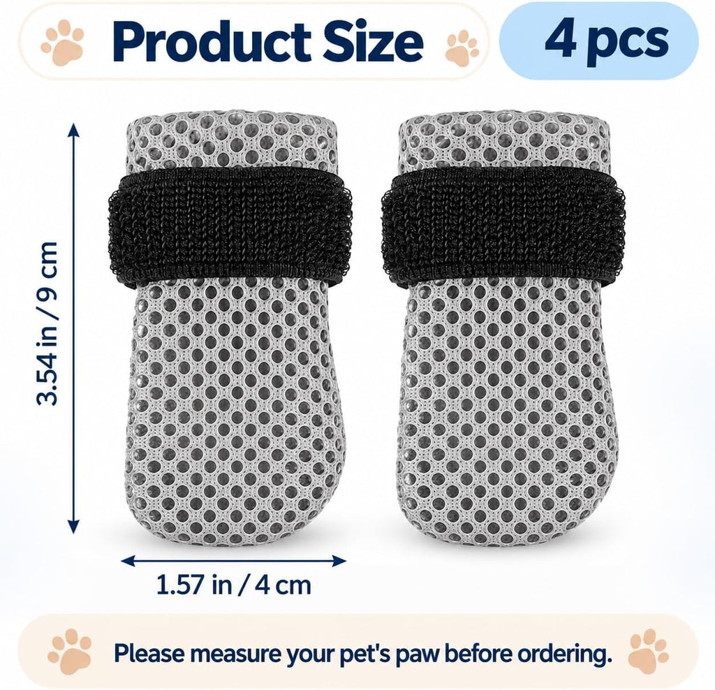 4 Pcs Cat Mittens To Prevent Scratching, Socks Shoes For Cats Gray
