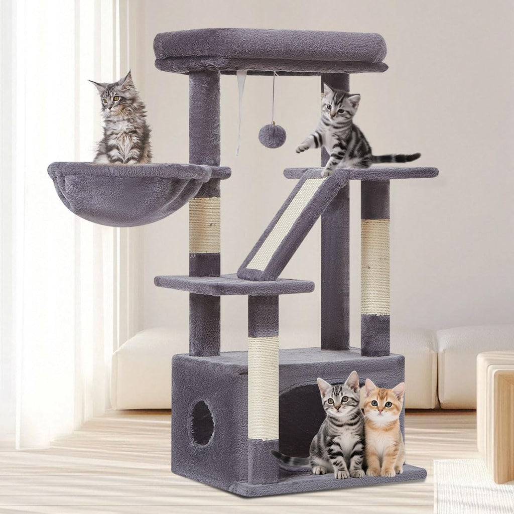 Taoqimiao Cat Tree, 38.5In Cat Tower for Indoor Cats, Suitable for Kittens