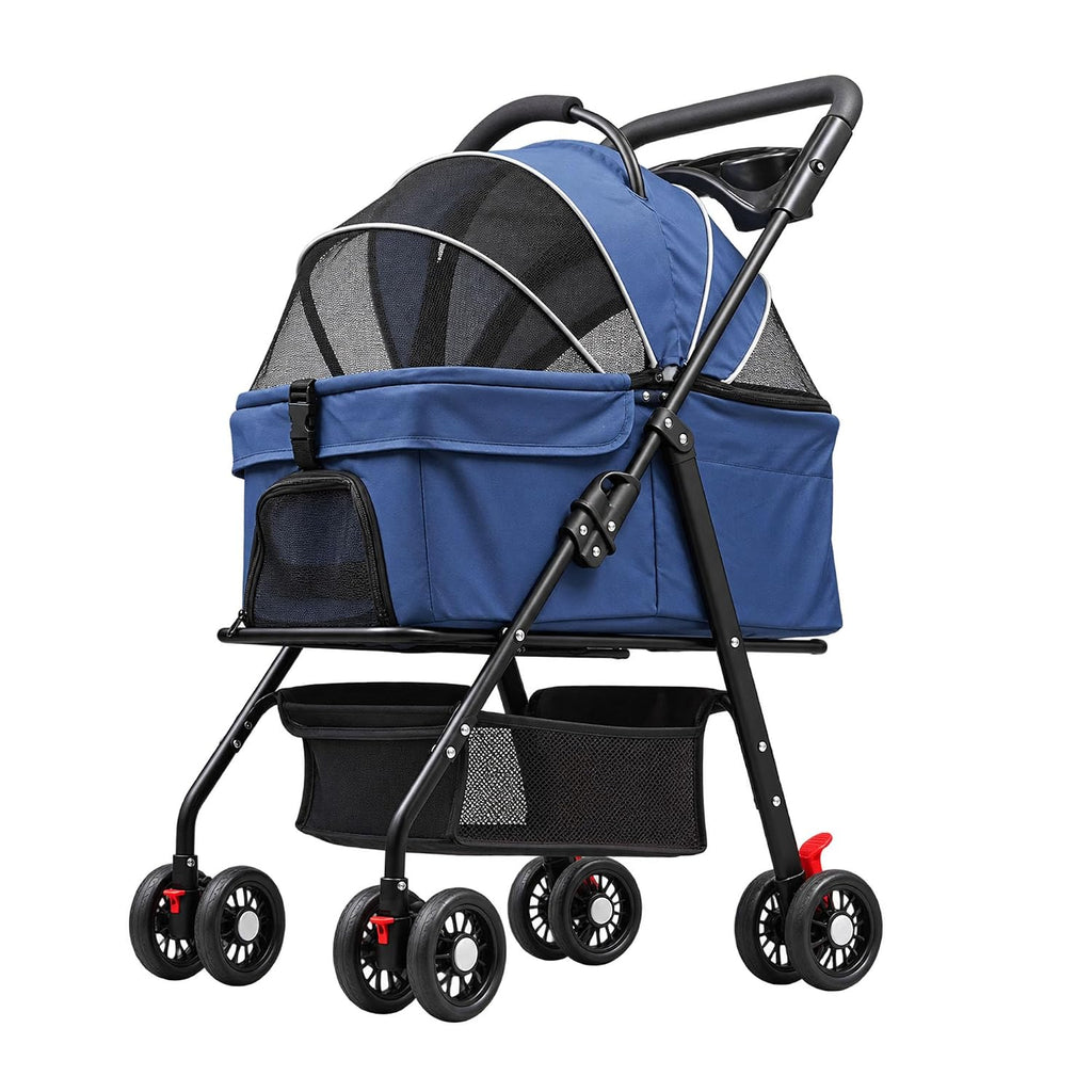 MOCALILI 3-in-1 Pet Stroller for Cats & Dogs, Detachable, 33 lbs Capacity