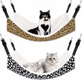 Jetec 2 Pack Cat Hammock for Cage, Leopard and Dot, M