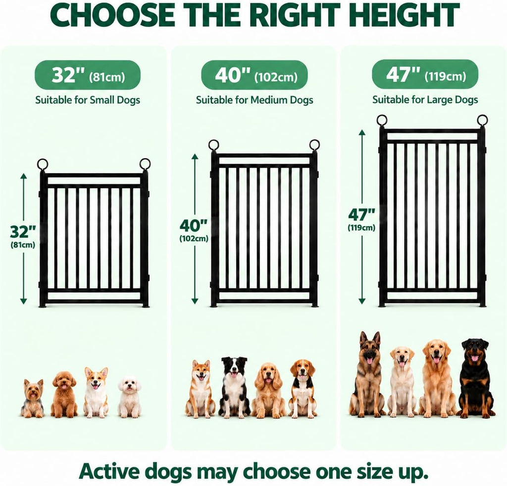 Thickened Outdoor Dog Fence, 40" H, 8 Panels for Yard & Camping