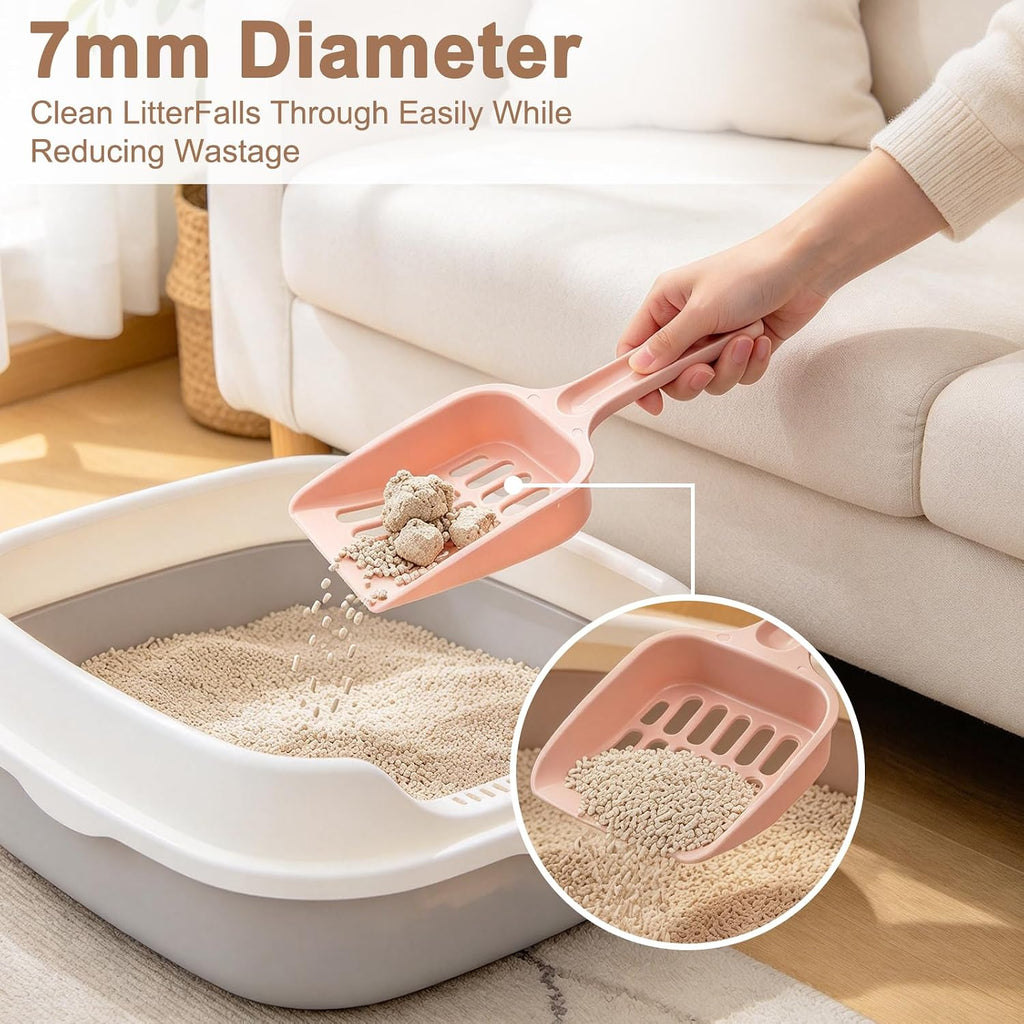 3 Pcs Cat Litter Scooper, Plastic Cat Poop Scoop for Litter Box Cleaning