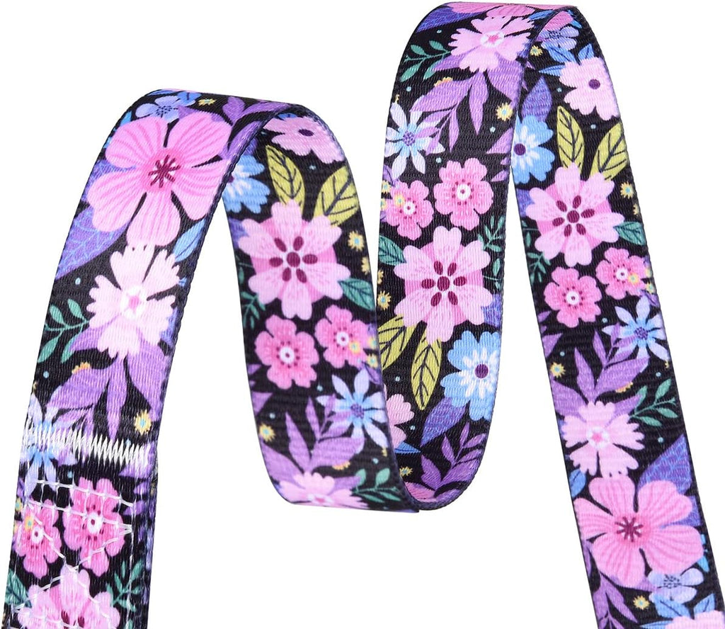 Mihqy Dog Collar for Small Dogs, Fashion Design, Floral Pink,S