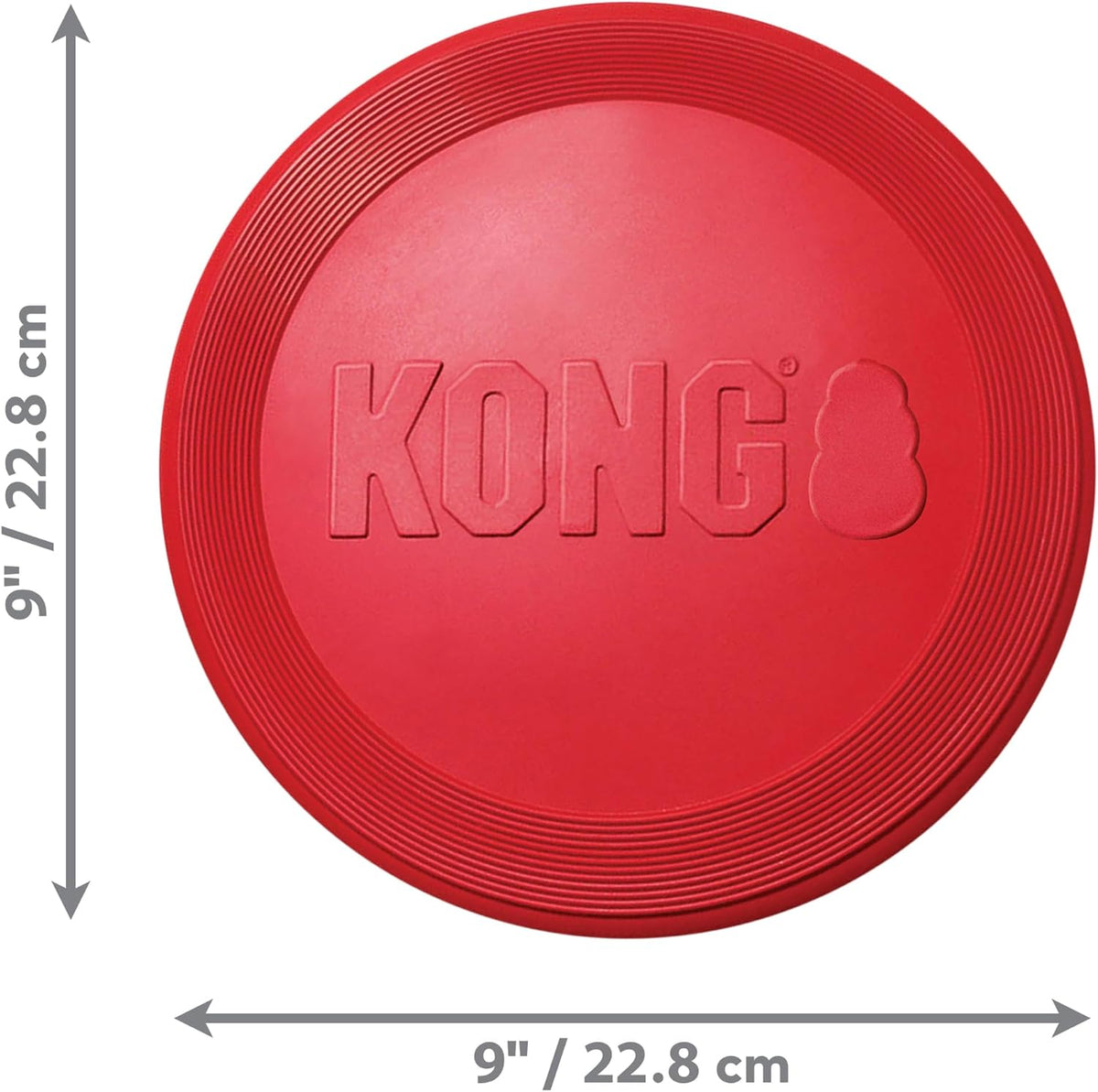 KONG Flyer, Natural Rubber Flying Disc Fetch Toy, for Medium/Large Dogs