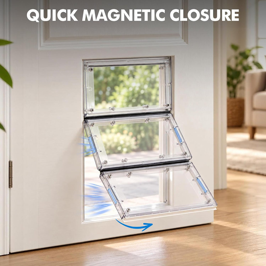 15.5 x 10.3 Inch 3-Panel Dog Door Replacement Flap