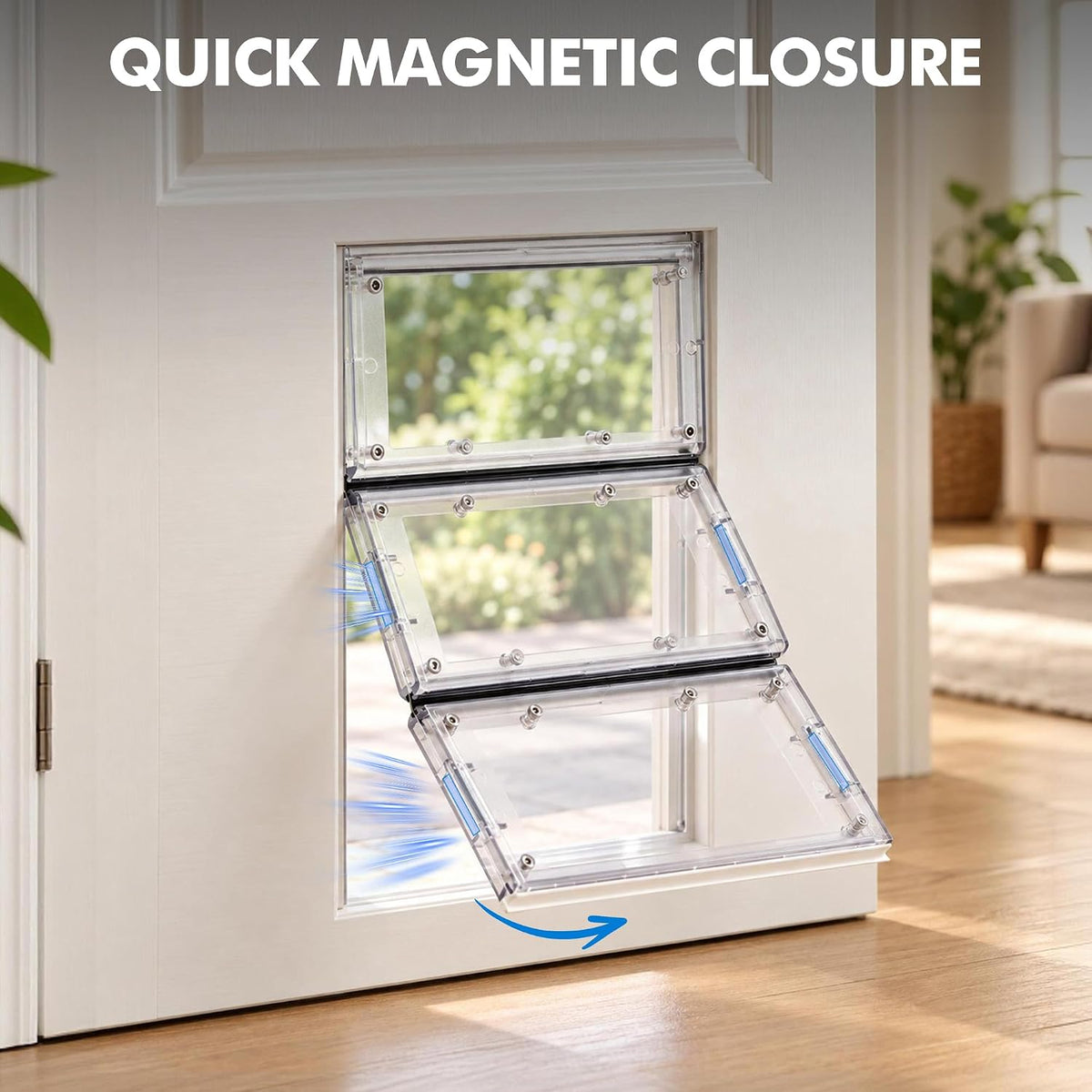 15.5 x 10.3 Inch 3-Panel Dog Door Replacement Flap