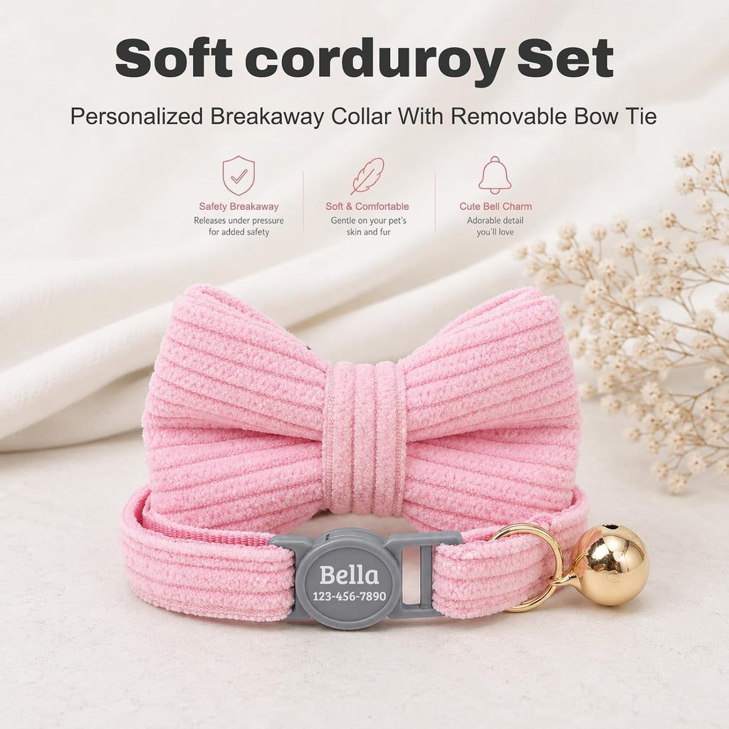 Personalized Breakaway Cat Collar with Name，Periwinkle：S