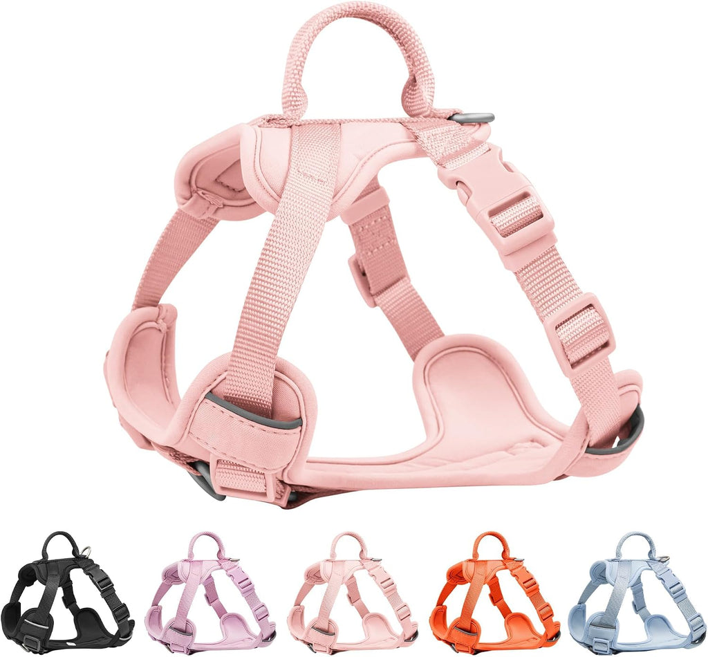 Wolfone Small Dog Harness Reflective Adjustable Black Small