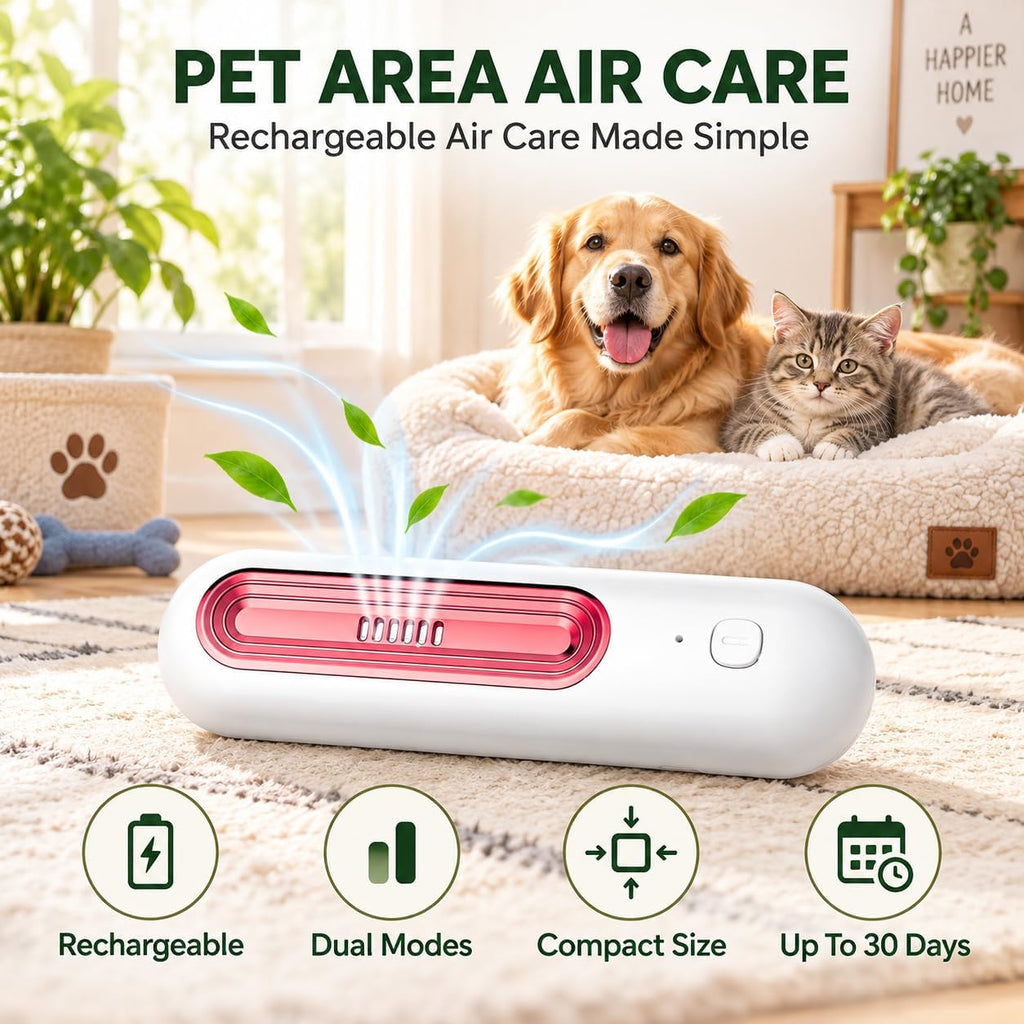 Ozofreshen Pet Odor Eliminator, Litter Odor Control Air Freshener，Gold+Pink