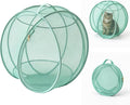 Rolling 360° Panoramic Cat Playpen Collapsible Breathable w/ Zipper