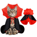 PAYHTOW Cat Halloween Costumes Dog Halloween Vampire Costume Funny Pet Vampire Devil Cape Cloak Halloween Costumes for Cats XS Small Dogs (Small)