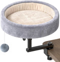 Cat Desk Bed, 360° Rotating & Height Adjustable Cat Bed, 50 lbs