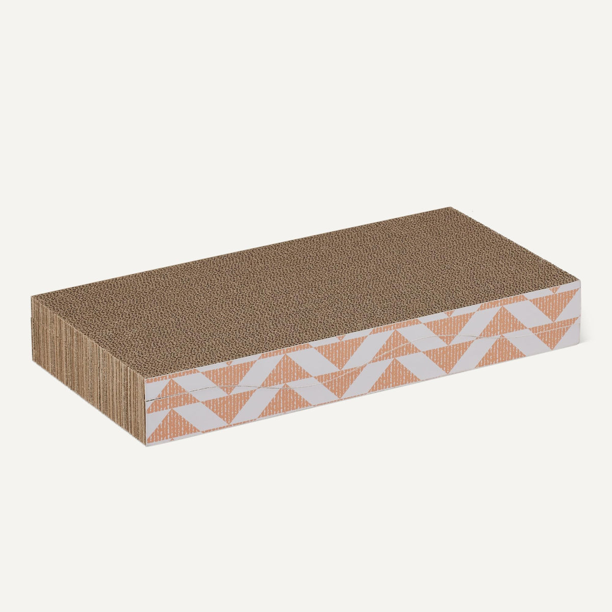 Amazon Basics Cat Scratching Post, Reversible Double-Sided Corrugated Cardboard with Catnip, Curved Wave Design, 16.5 x 8.1 x 1.6 in, 2-Pack