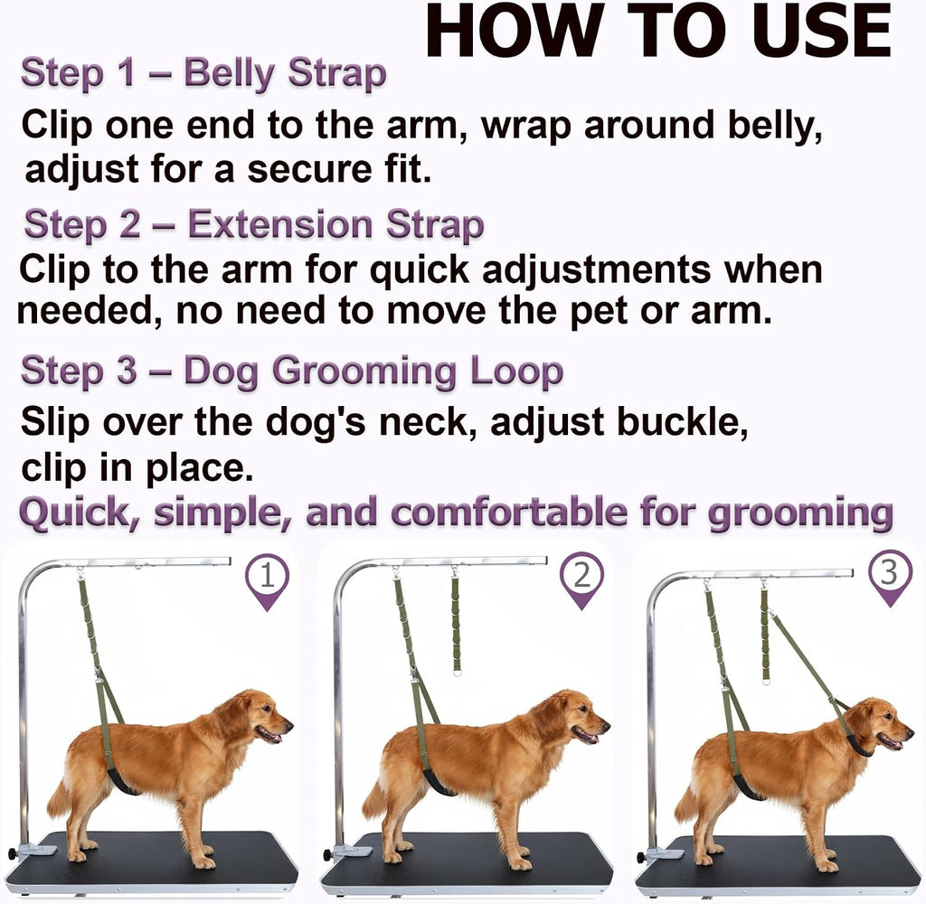 Dog Grooming Belly Band Pet Grooming Supplies 3 Sets Professional Dogs Belly Straps Pets Dogs Groomer Extension Strap Ta
