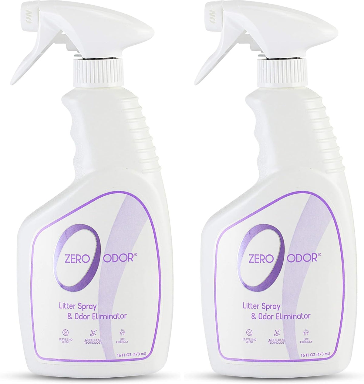 Zero Odor Litter Box Odor Eliminator Spray, Cat Litter Deodorizer, 16 oz