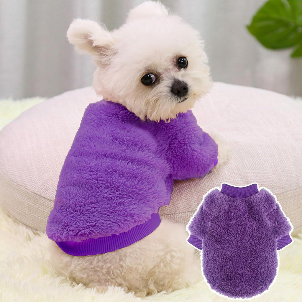 2 Pack XXS Dog Sweater, Tiny Dog Sweaters for Small Dogs Girl (1-3lb), Warm Soft Puppy Clothes for New Puppies, Cute Ext