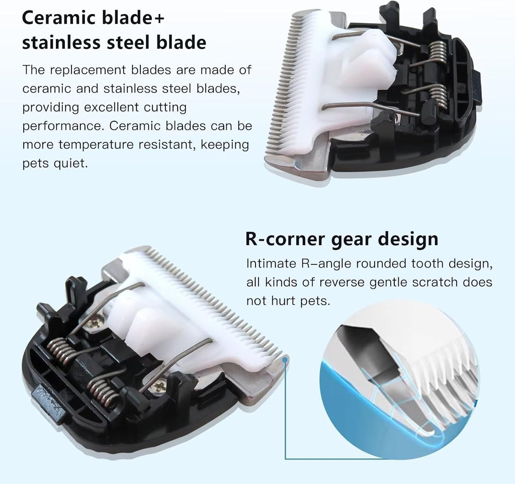 New Upgraded Black Replacement Blade for Oneisall Low Noise Dog and Cat Clippers Models X2/ X2Blue -2 Pack