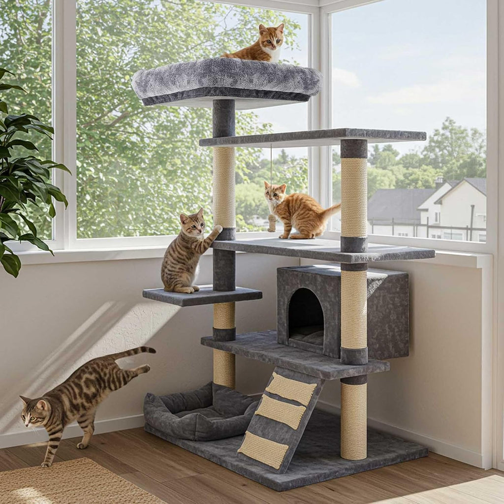 Abbylike 2 Pcs Cat Tree Replacement Bed Covers,15.7 x 15.7 Inch