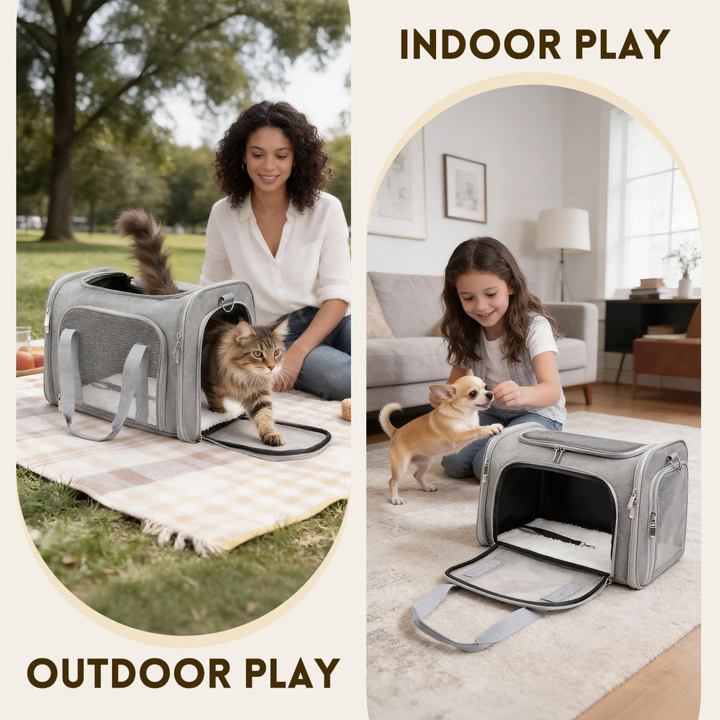 Zedkeys Cat Carrier Soft, Dog Carriers for Small Dog/Large Cat (Up to 16lb)