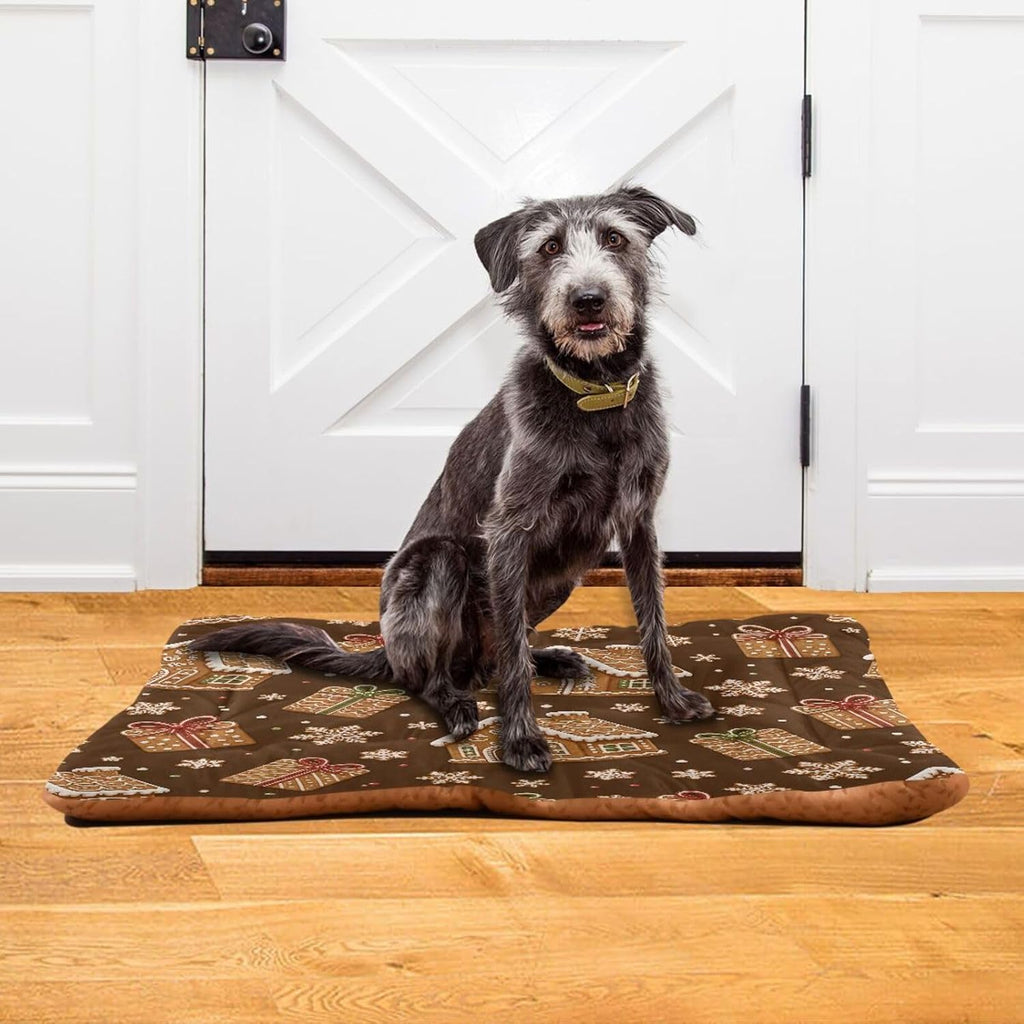 Kigai Dog Bed Mat, Thick Plush Washable Crate Pad, 18 x 24 Inch