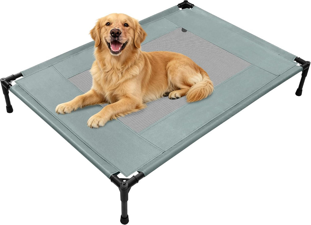 Maerd Elevated Dog Bed,34"L x 24"W x 7"H Raised Cooling Cot for Medium Dogs