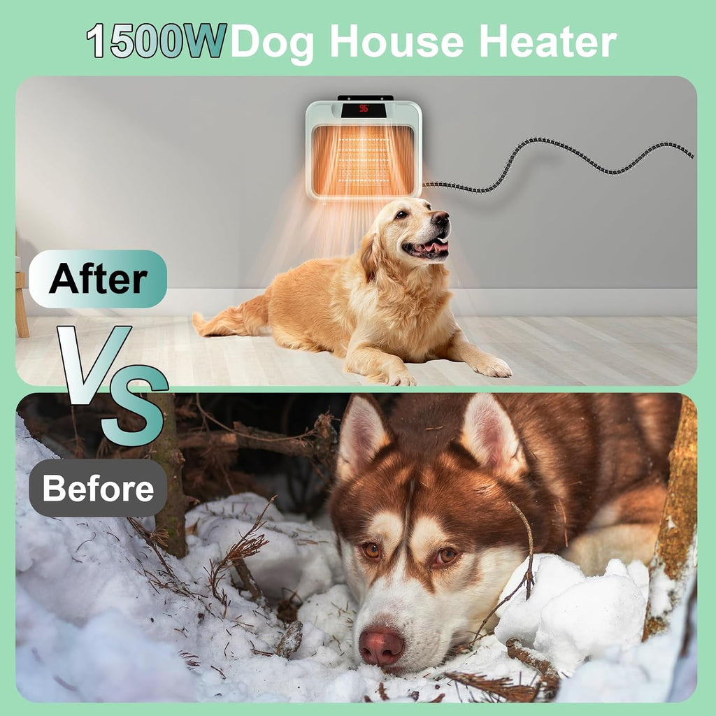 Grey Dog House Heater for Outdoor & Indoor