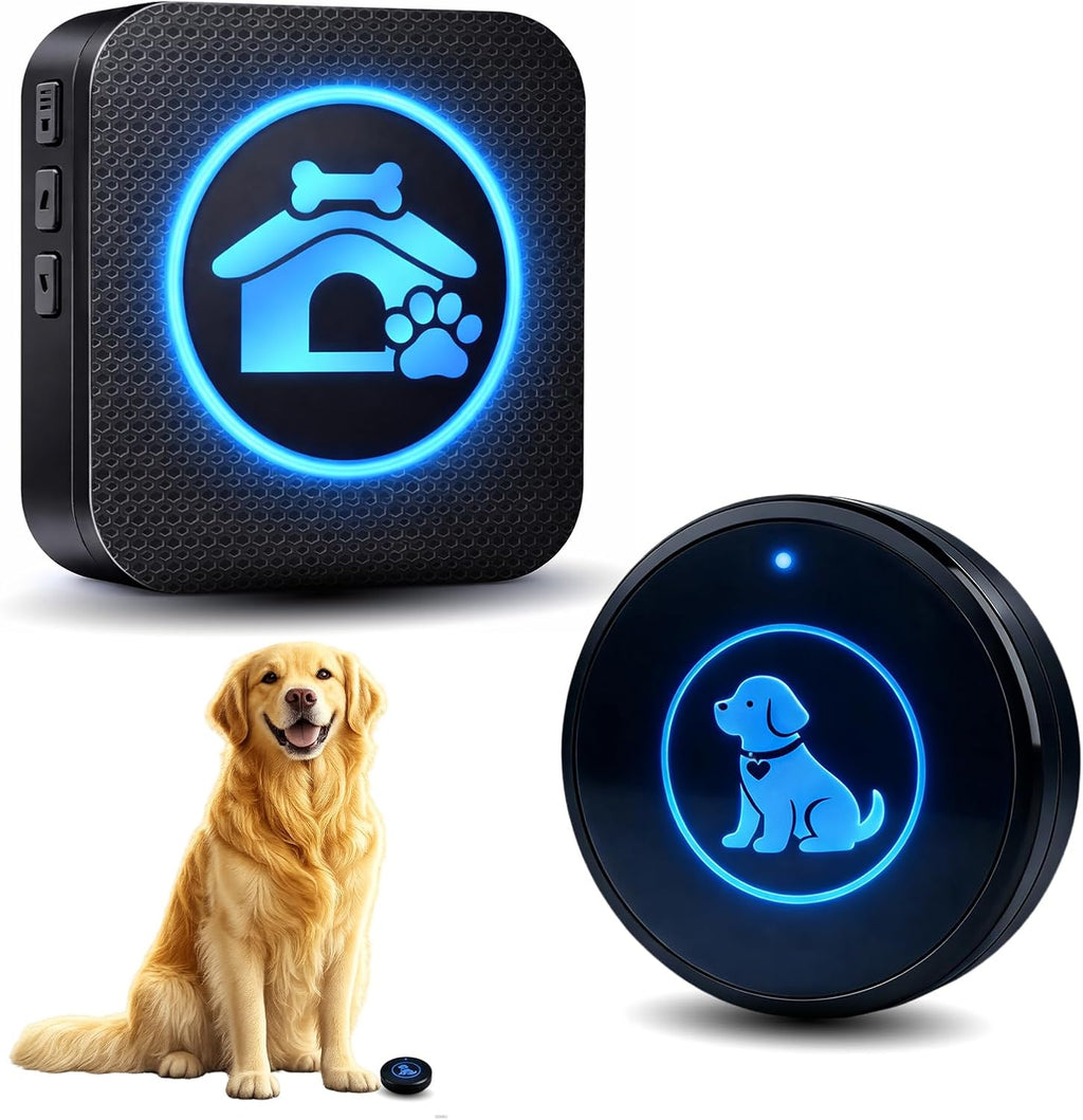 Dog Door Bell for Potty Training, Wireless Dog Doorbells to Go Outside, 1000 Feet Long Range, IP65 Waterproof, 60 Melodi
