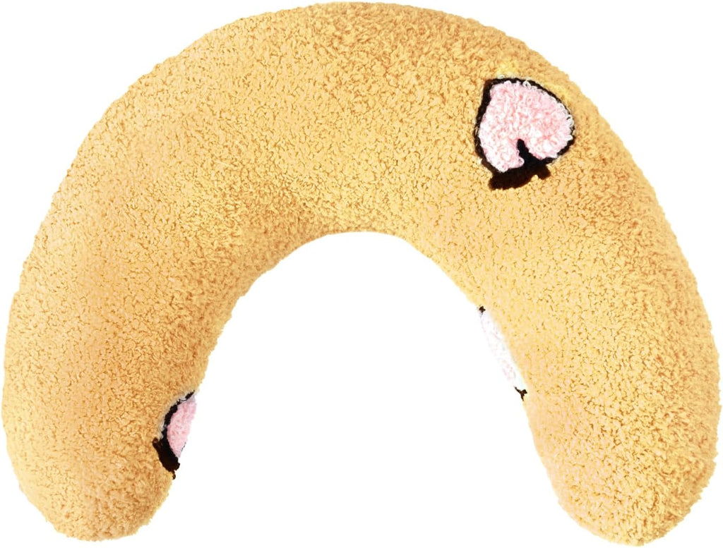 Cat Calming Pillow for Indoor Pet Soft Fluffy Neck Pillow(Pink, Strawberry)